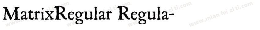 MatrixRegular Regula字体转换